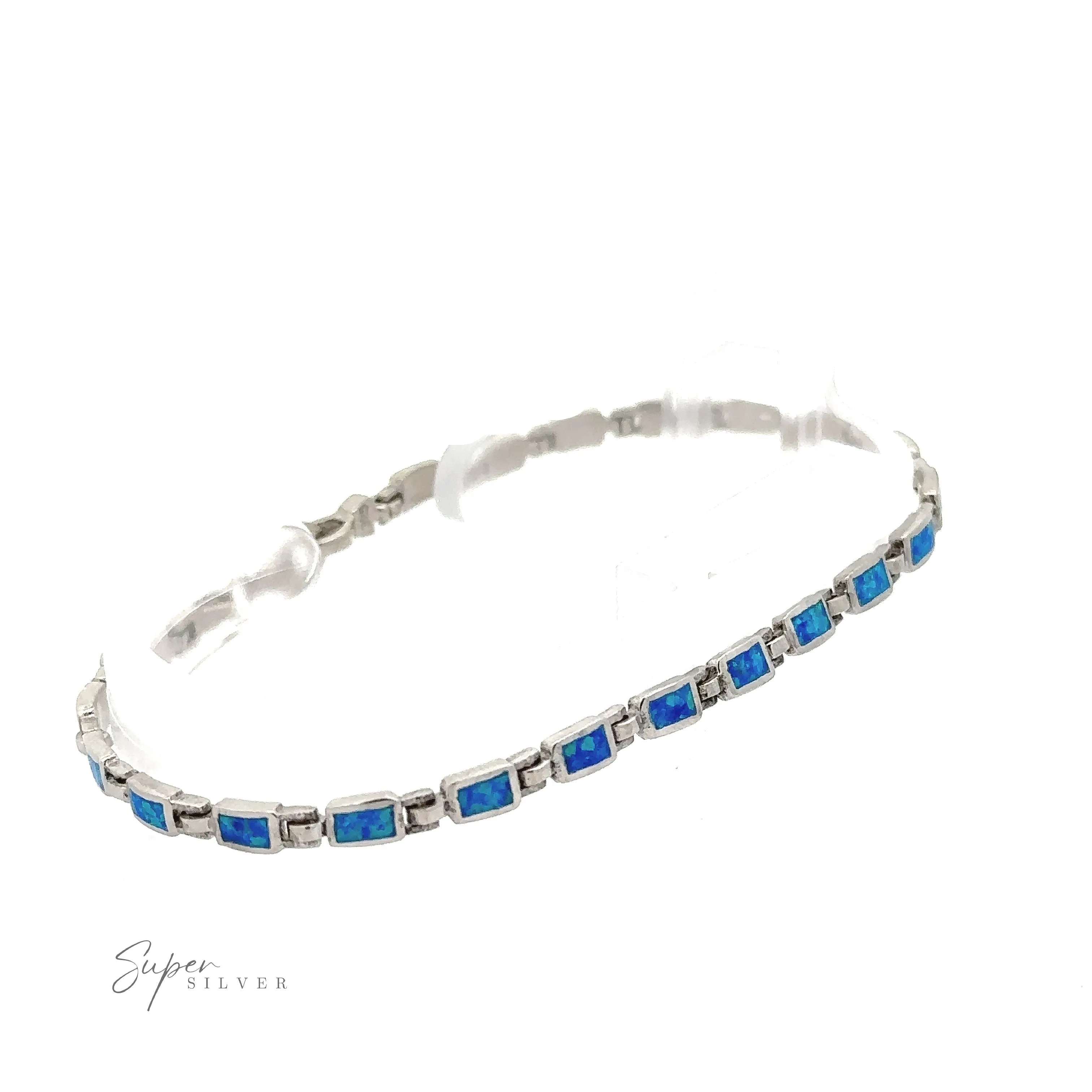 Rectangle Lab-Created Opal Bracelet