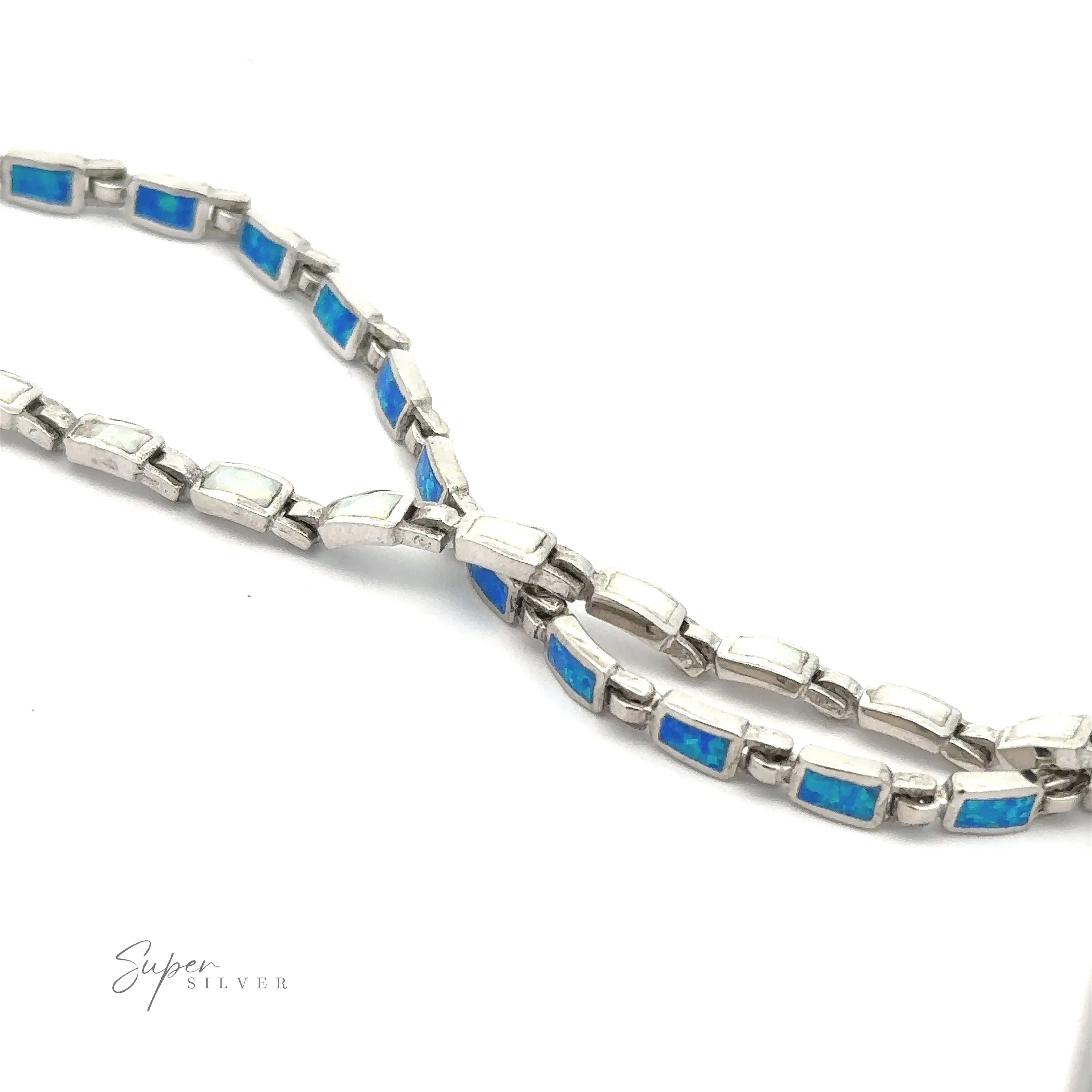 Rectangle Lab-Created Opal Bracelet