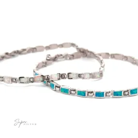 Rectangle Lab-Created Opal Bracelet