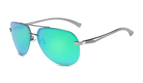 Rimless Turquoise Aviator Sunglasses for Men - Classy and Stylish