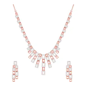Rose gold box design exclusive necklace