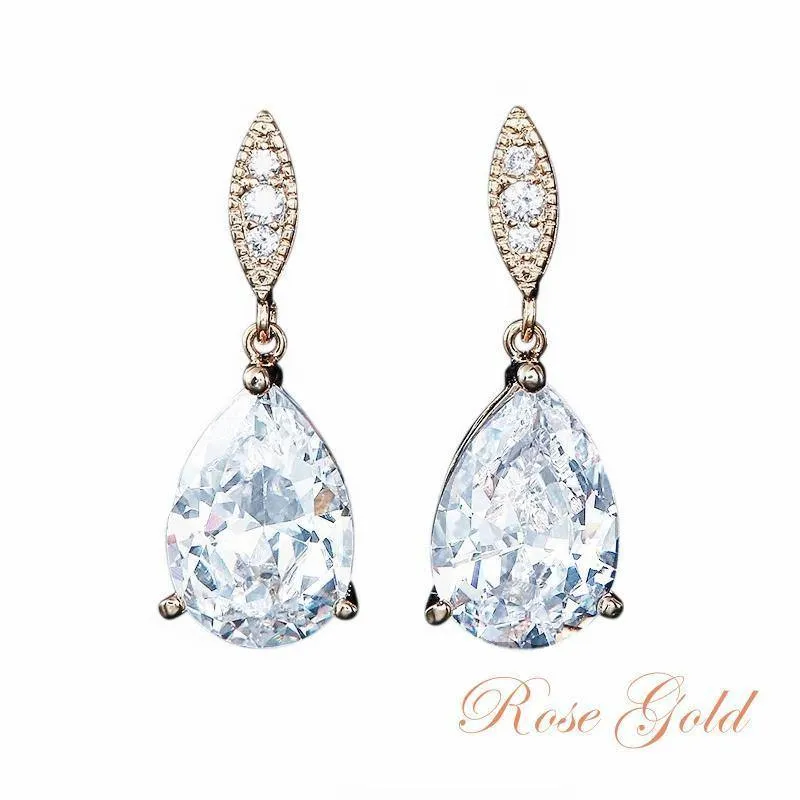 Rose Gold Crystal Bridal Jewellery Set 1860