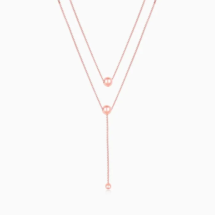 Rose Gold Terrific Trio Necklace