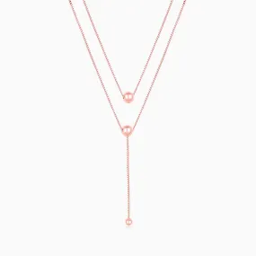 Rose Gold Terrific Trio Necklace