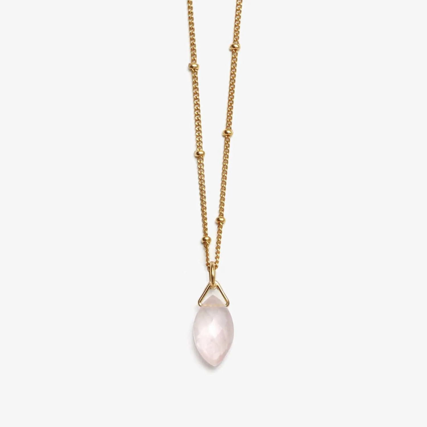 Rose Quartz Crystal Necklace