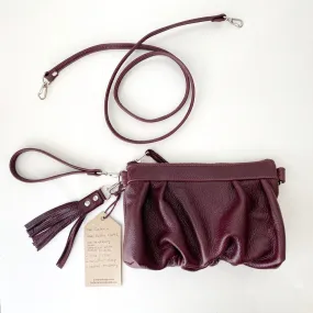 Ruche Clutch in Mulberry