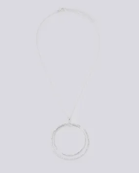 Sacred Circle Silver Pendant Necklace
