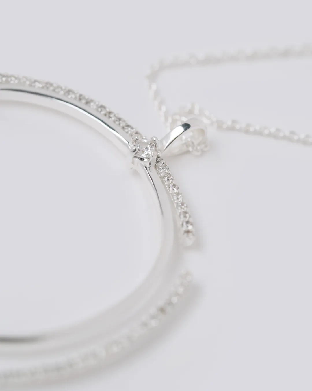 Sacred Circle Silver Pendant Necklace