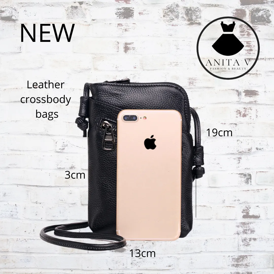 SALE NEW red leather cross body bag