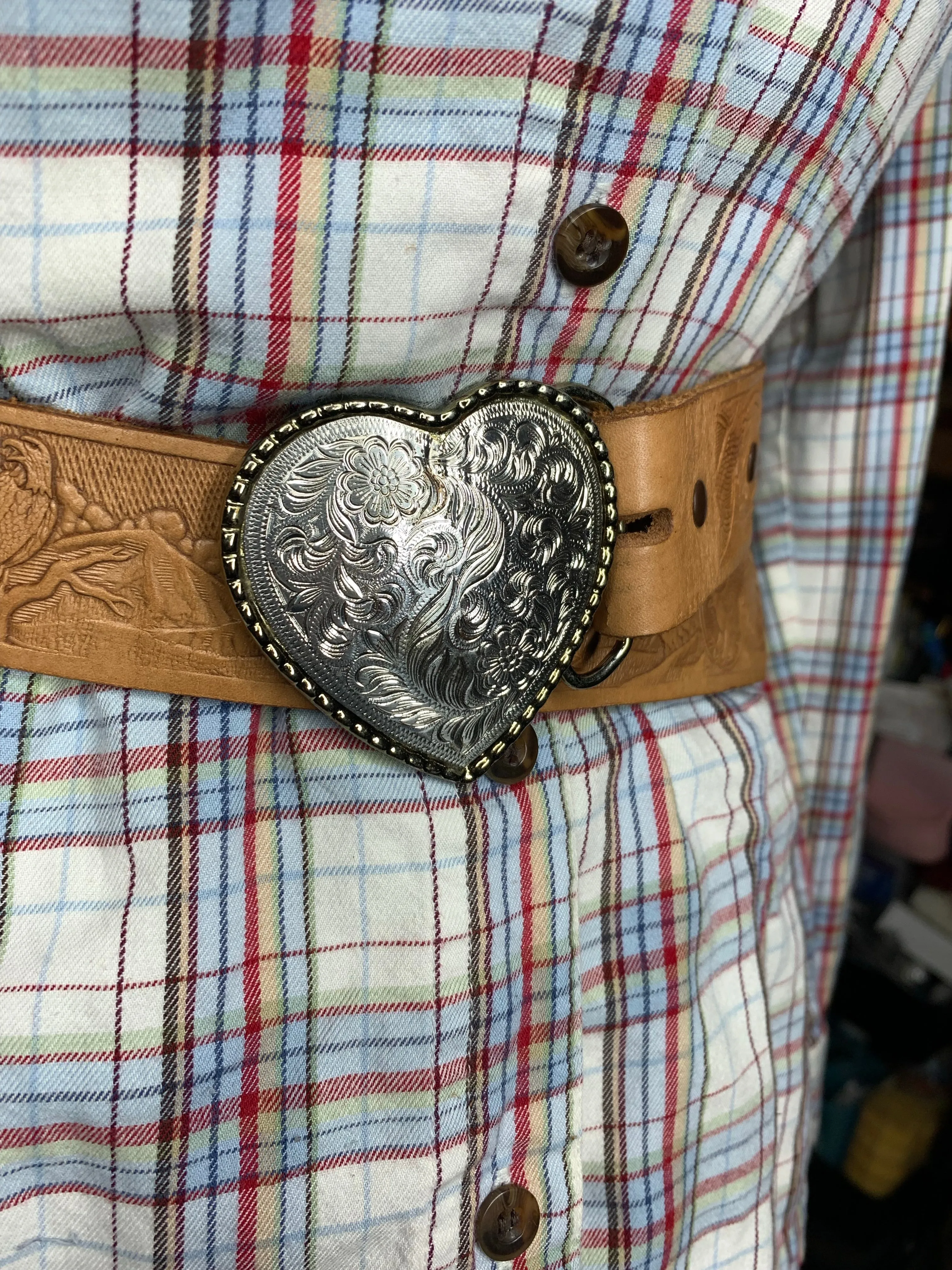 “Sandy” Vintage Western Snap-Back Belt