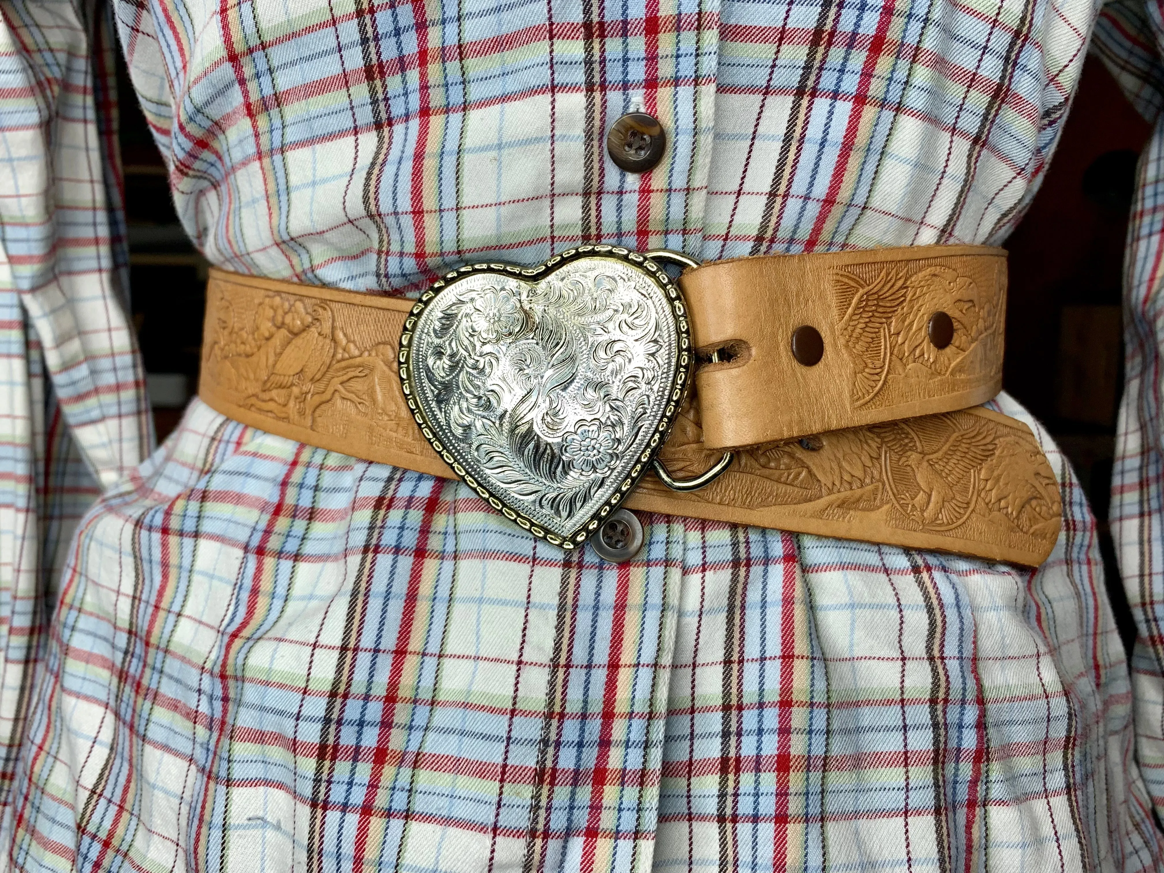 “Sandy” Vintage Western Snap-Back Belt