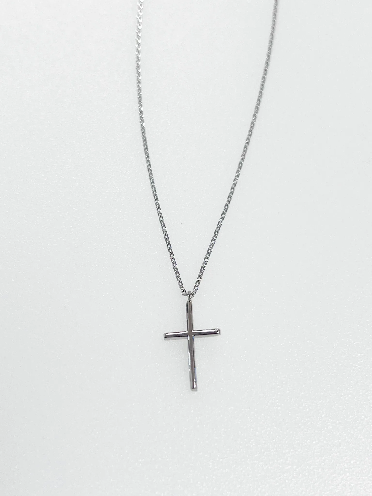 Sarah - Dainty Cross Necklace (Silver)