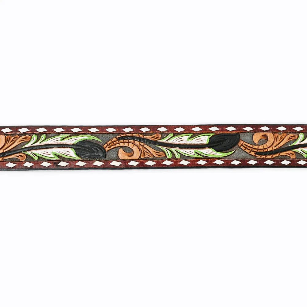 Sawatch Range Hand Tooled Leather Belt