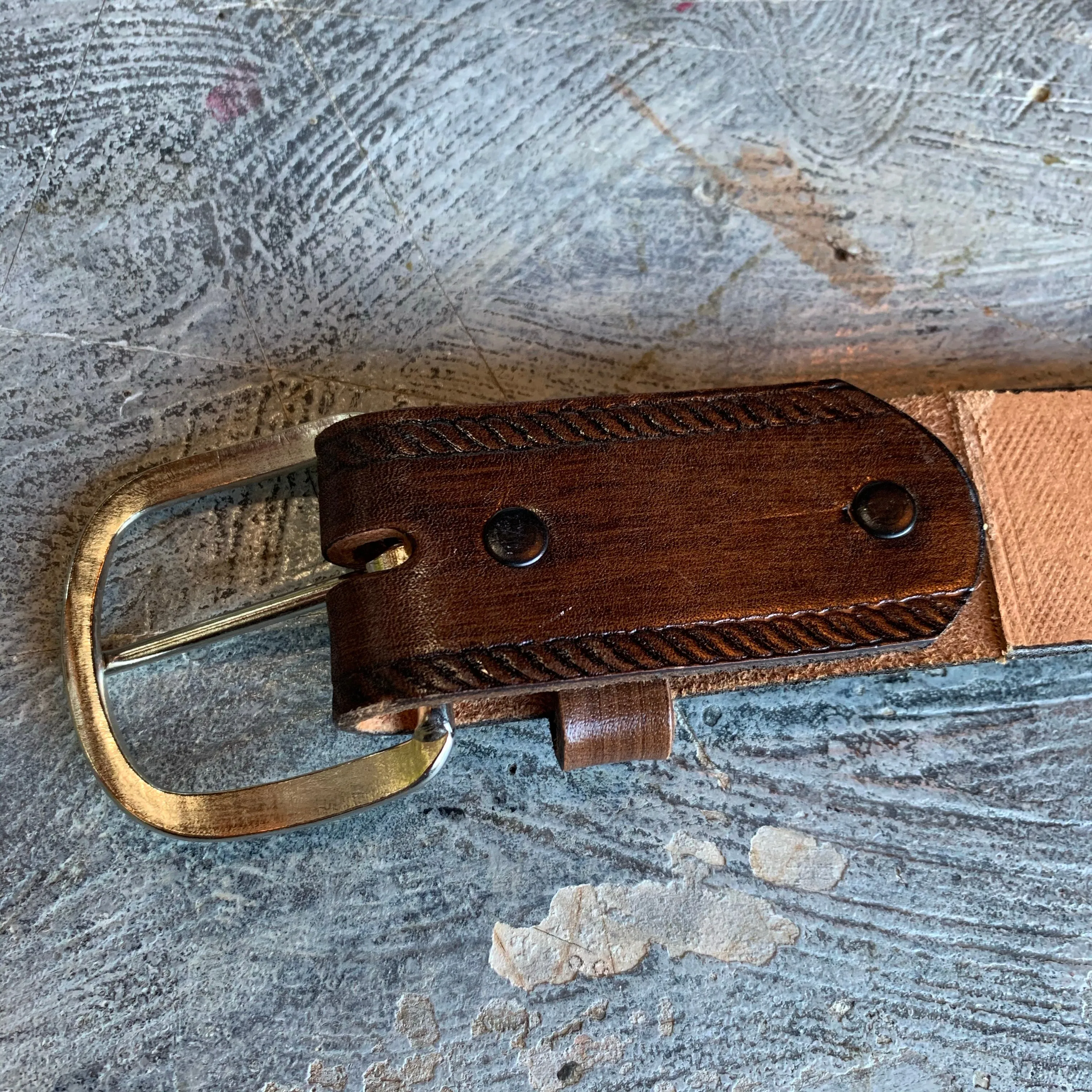 “Scott” Vintage Western Snap-Back Belt