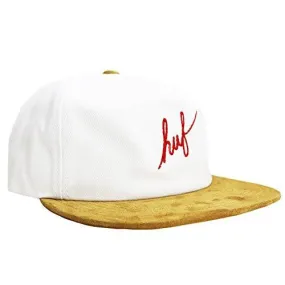 Script Denim Snapback Hat White Denim