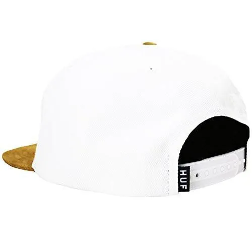 Script Denim Snapback Hat White Denim