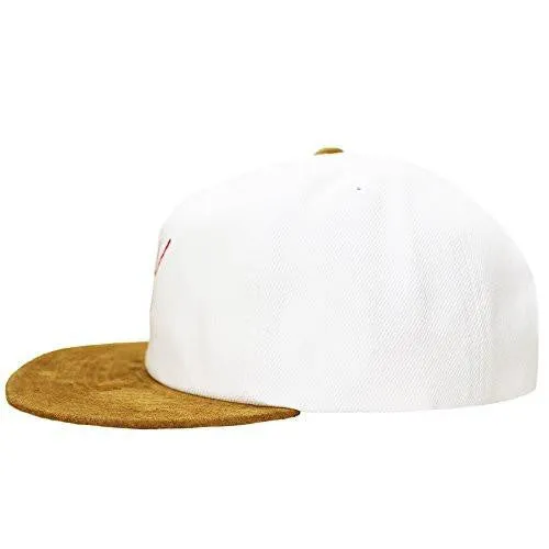 Script Denim Snapback Hat White Denim