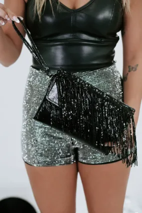 Shake Your Tassels Clutch, Black