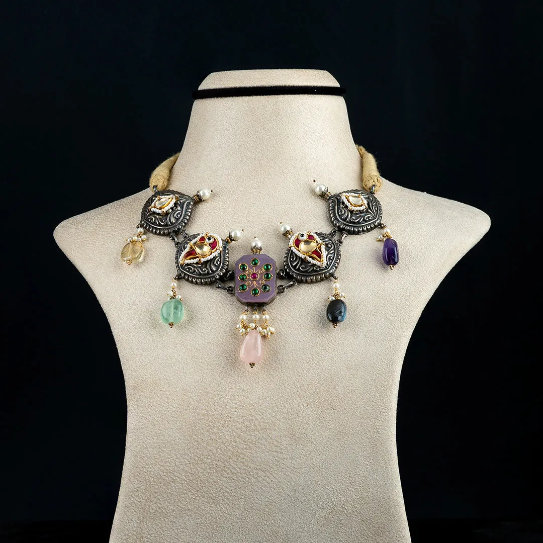 Shivani Fusion Silver Necklace