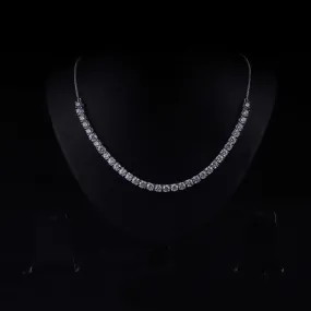 Silver Zircon Solitaire Necklace