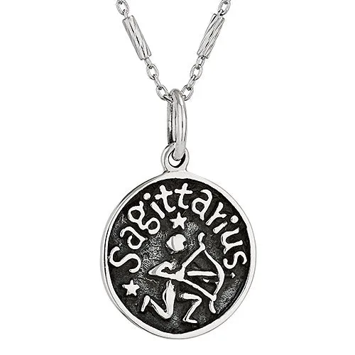 Silver Zodiac Coin Necklace