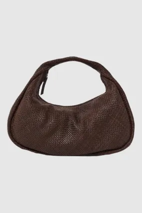 St Agni Woven Bon Bon Bag in Chocolate