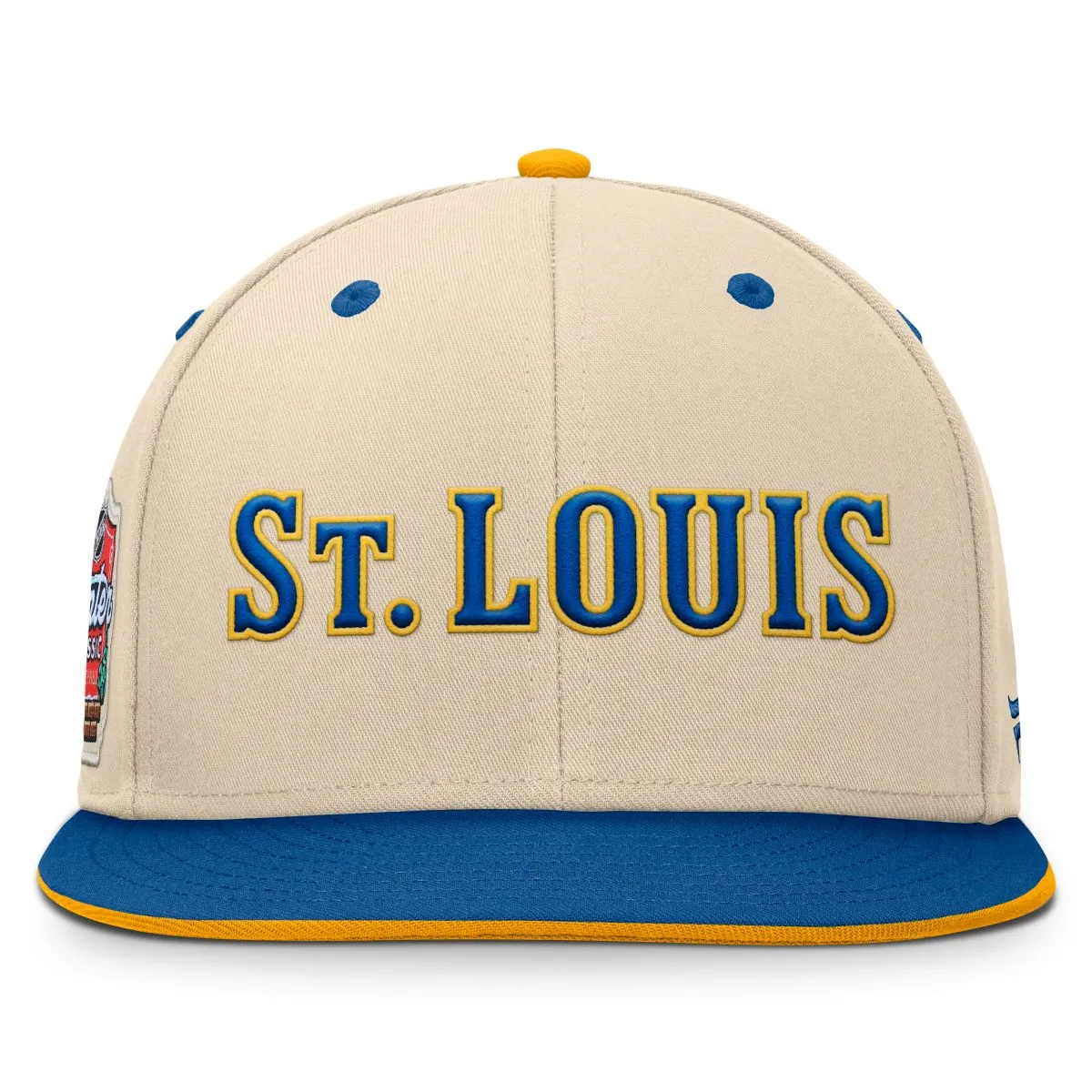 ST. LOUIS BLUES FANATICS AP PATCH WINTER CLASSIC SNAPBACK HAT- BEIGE