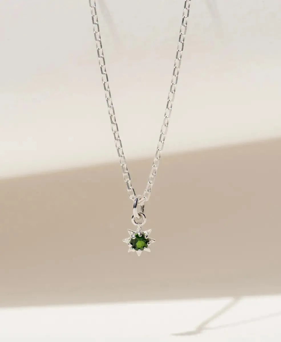 Stella Necklace | Sterling Silver | Chrome Diopside