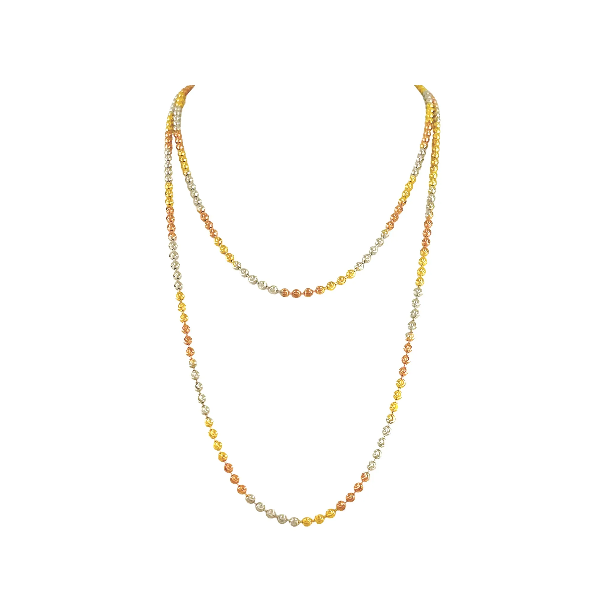 Stella Tricolor Necklace, Sterling Silver