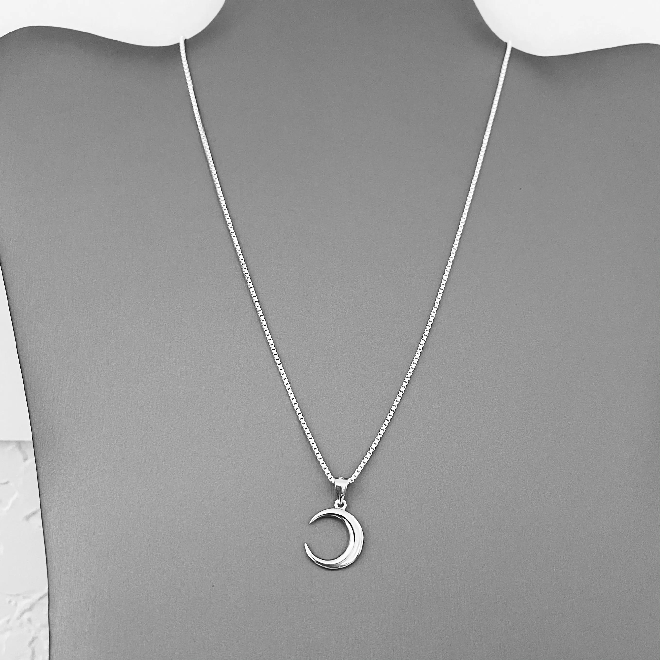 Sterling Silver Crescent Moon Necklace, Moon Necklace, Celestial Necklace, Necklaces