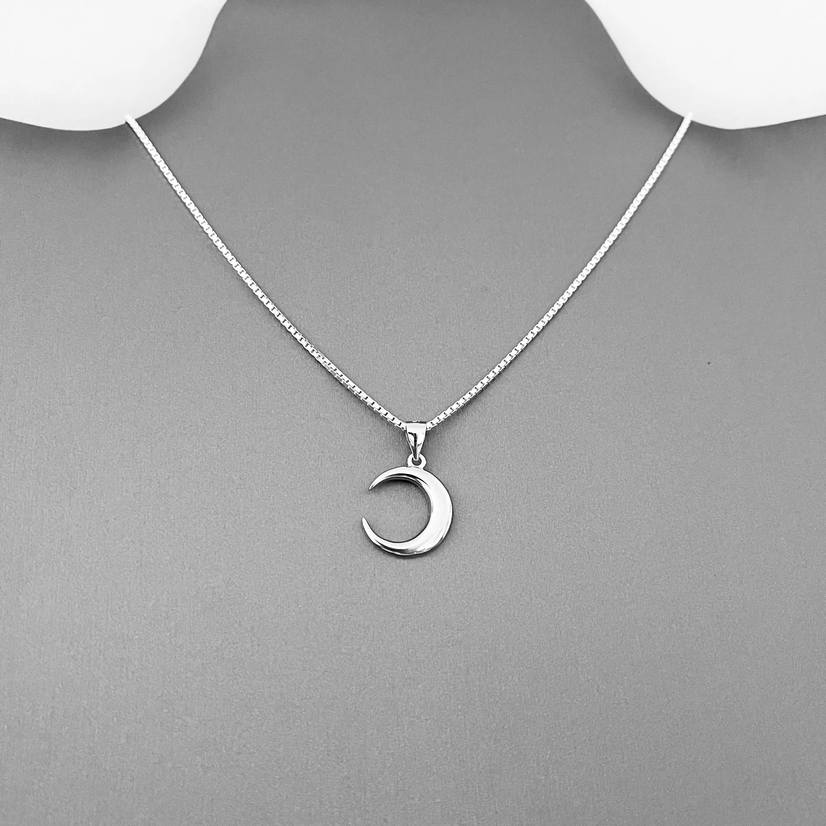 Sterling Silver Crescent Moon Necklace, Moon Necklace, Celestial Necklace, Necklaces
