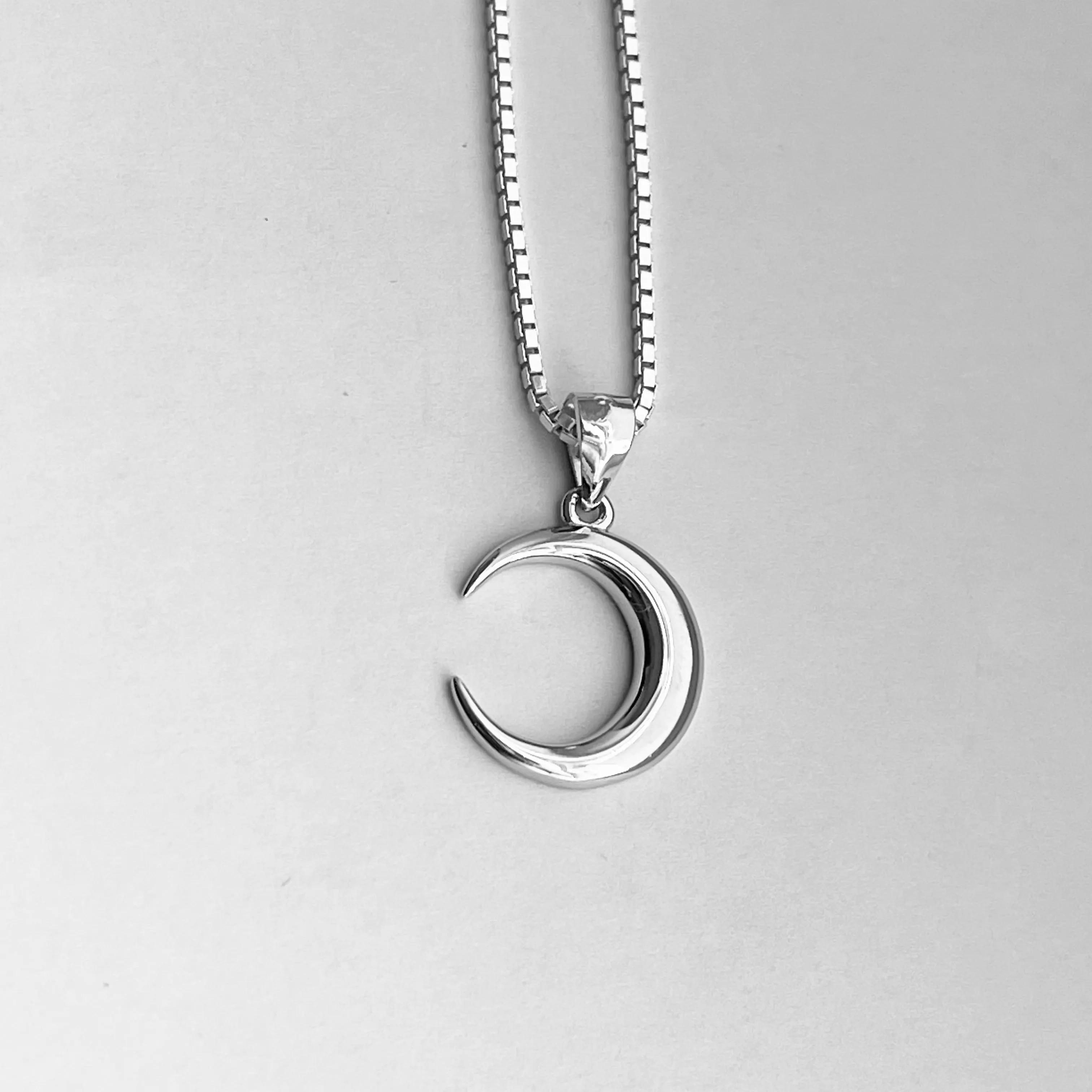 Sterling Silver Crescent Moon Necklace, Moon Necklace, Celestial Necklace, Necklaces