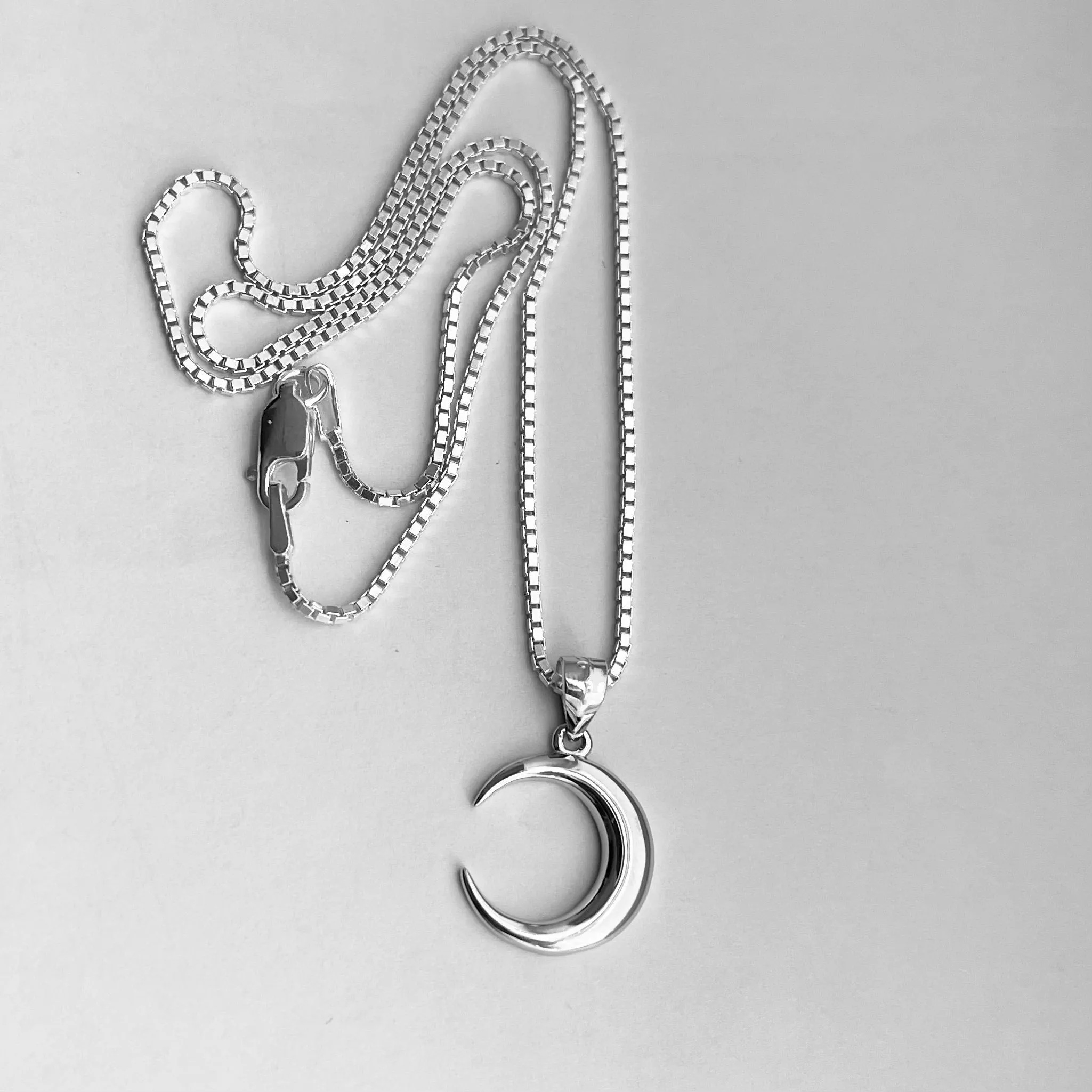 Sterling Silver Crescent Moon Necklace, Moon Necklace, Celestial Necklace, Necklaces