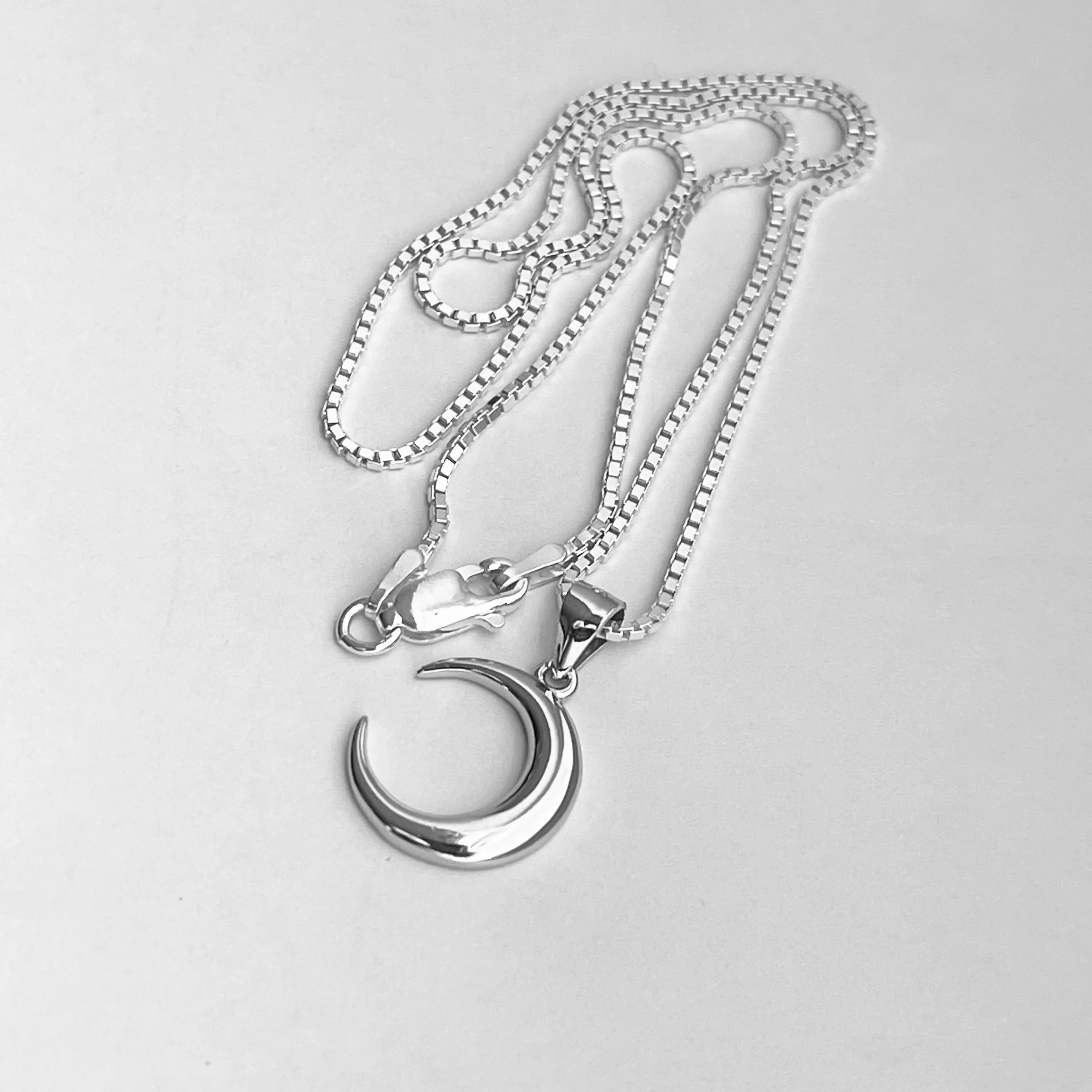 Sterling Silver Crescent Moon Necklace, Moon Necklace, Celestial Necklace, Necklaces