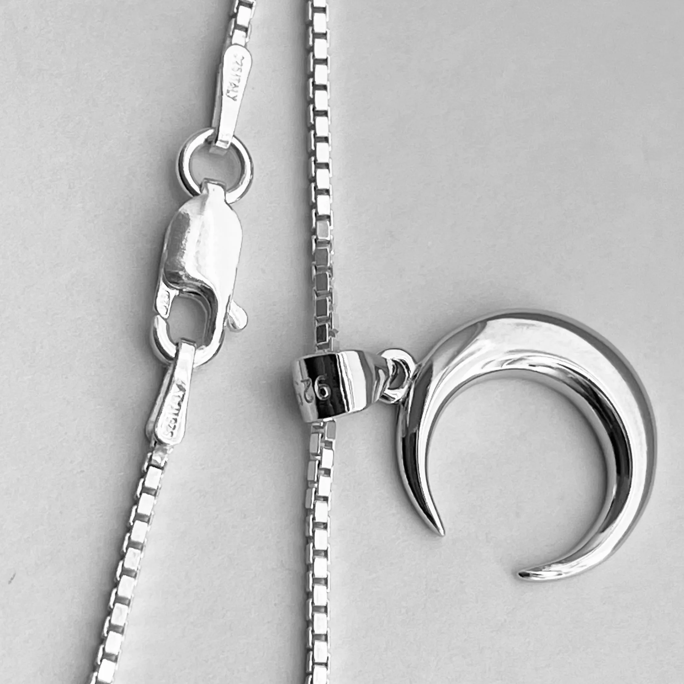 Sterling Silver Crescent Moon Necklace, Moon Necklace, Celestial Necklace, Necklaces