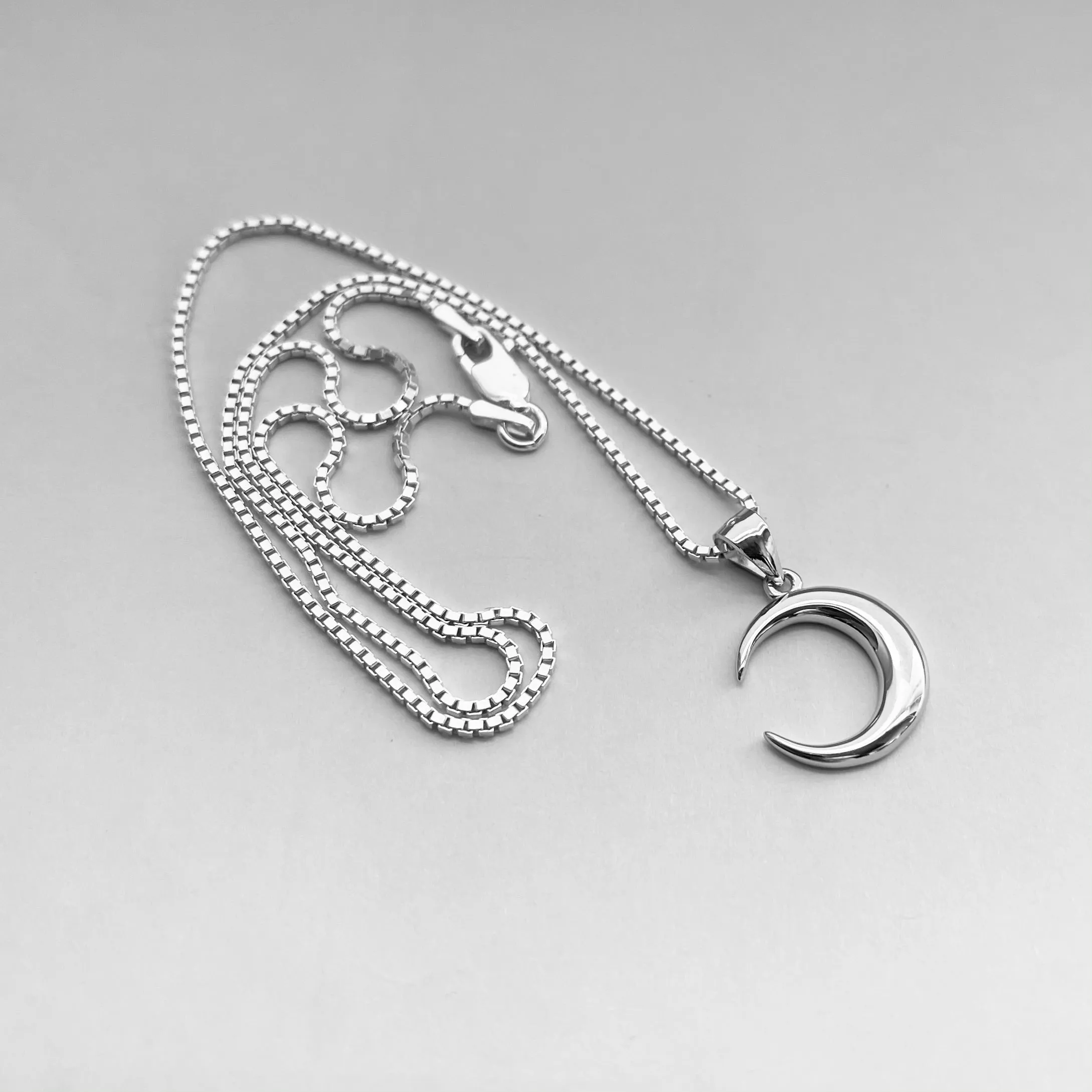 Sterling Silver Crescent Moon Necklace, Moon Necklace, Celestial Necklace, Necklaces