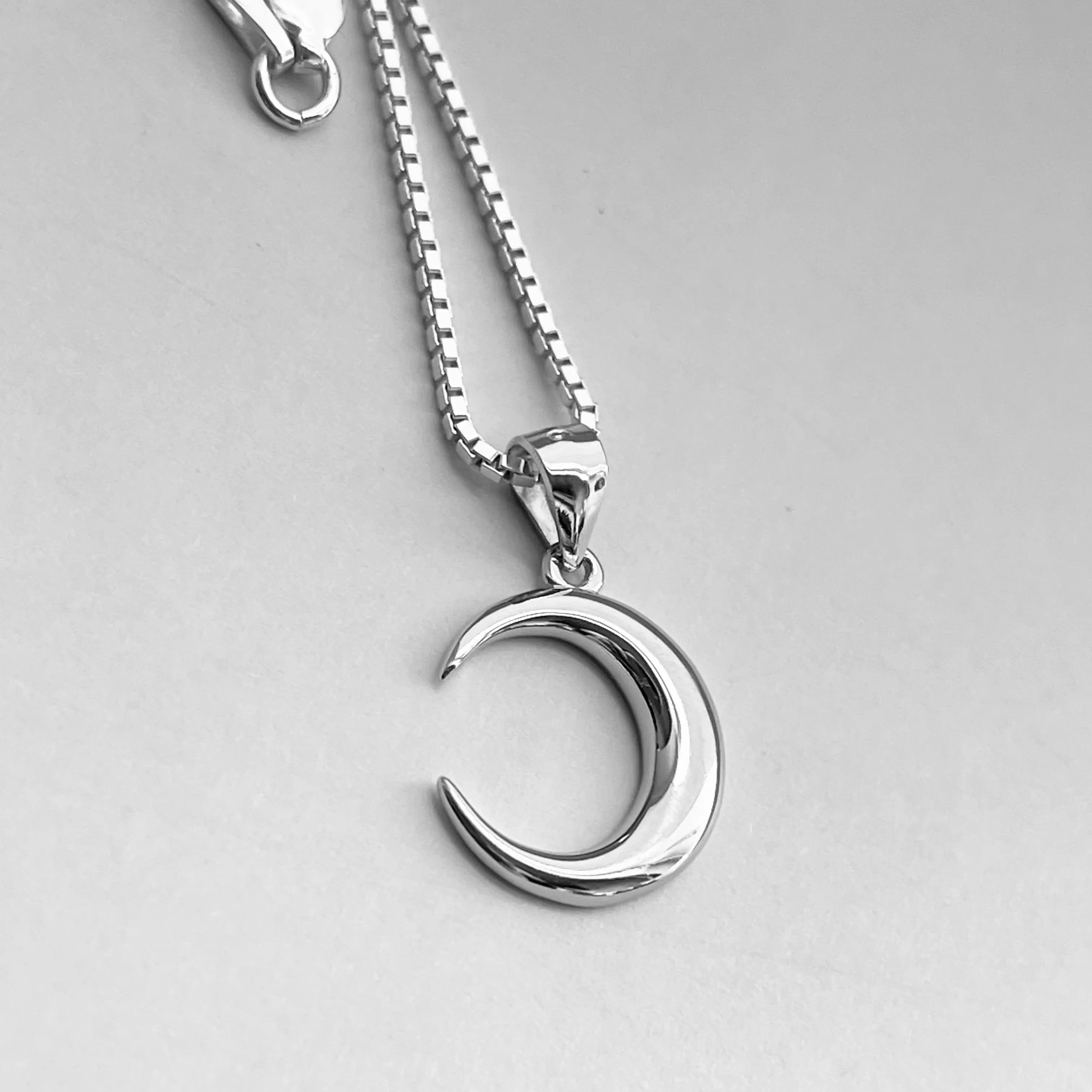 Sterling Silver Crescent Moon Necklace, Moon Necklace, Celestial Necklace, Necklaces