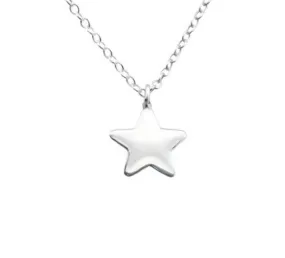 Sterling Silver Star Pendant Necklace - Elegant Jewelry for Women