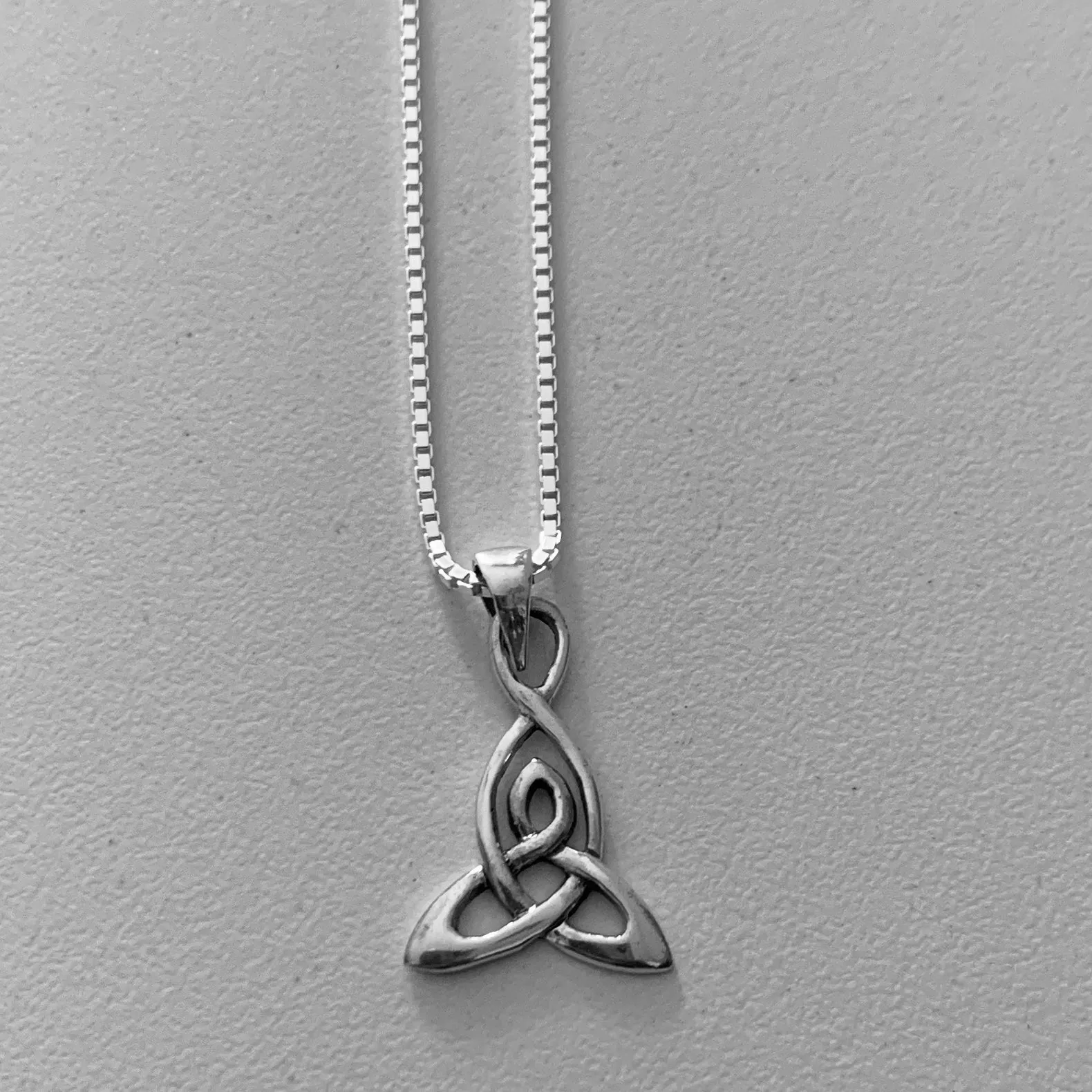 Sterling Silver Triquetra Necklace, Silver Necklace, Knot Necklace, Celtic Necklace