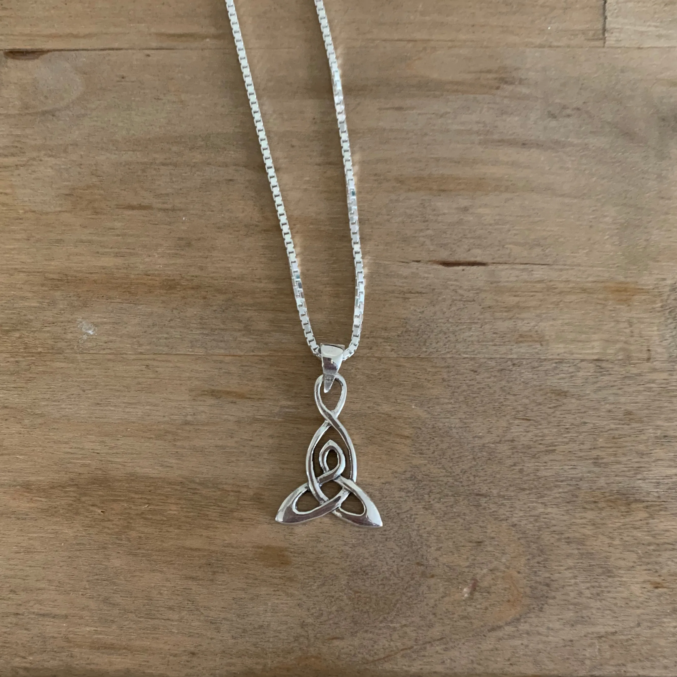 Sterling Silver Triquetra Necklace, Silver Necklace, Knot Necklace, Celtic Necklace