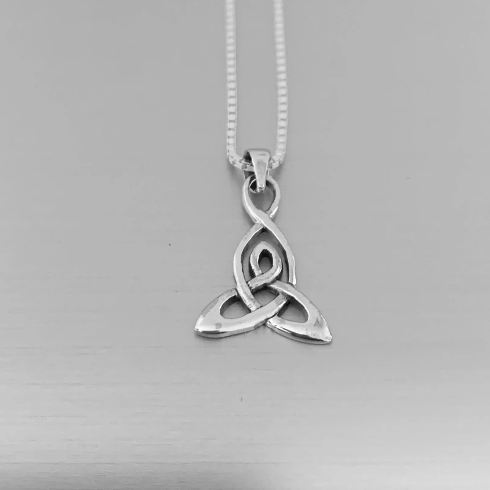 Sterling Silver Triquetra Necklace, Silver Necklace, Knot Necklace, Celtic Necklace