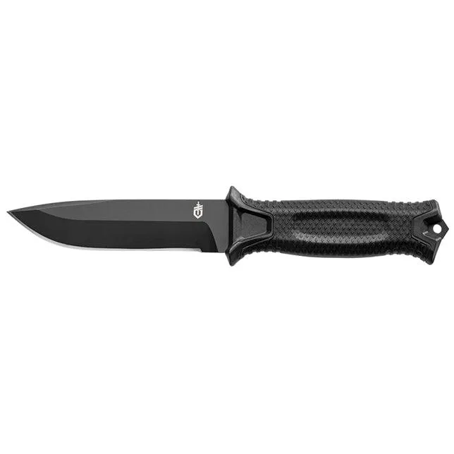 Strongarm Sheath Knife - Black, Plain Edge