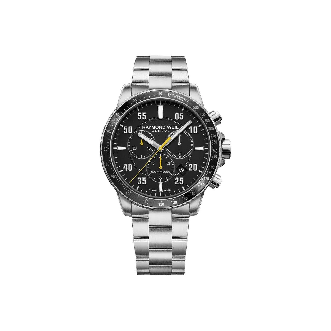 Tango 300 Men's Quartz Chronograph Black Steel Watch - 8570-ST2-05207
