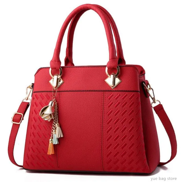 Tassel PU Leather Totes Bag