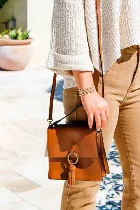 The Savannah Crossbody Bag - Cognac