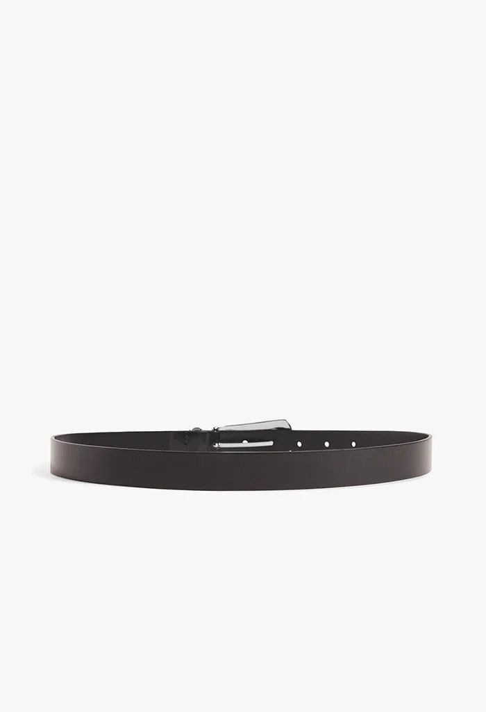 The Statement Belt - Black / Nickel