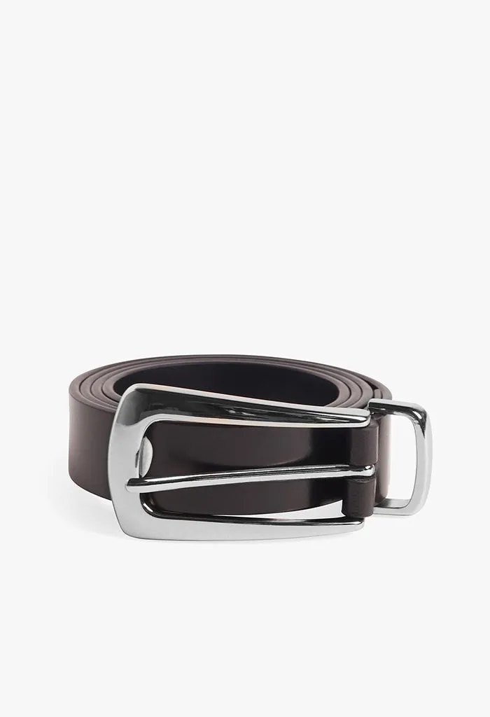 The Statement Belt - Black / Nickel