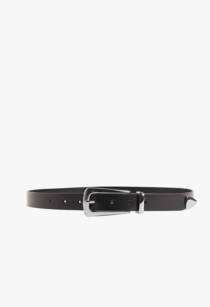 The Statement Belt - Black / Nickel