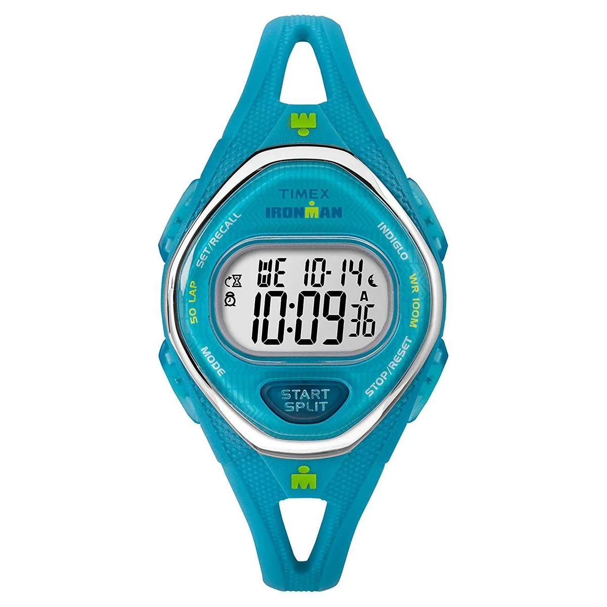 Timex Chronograph Watch - Women's Ironman Sleek 50 Blue Strap | TW5M13500JV