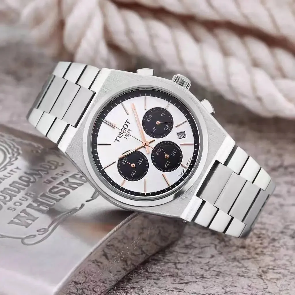 Tissot PRX Chronograph for Men - Premium Stainless Steel, Working Chronograph, 42mm Dial